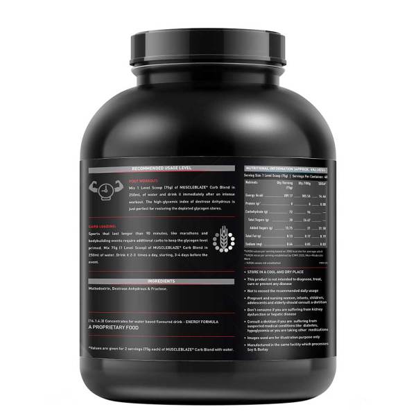 MUSCLEBLAZE CARB BLEND, 3KG