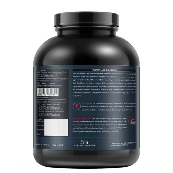 MUSCLEBLAZE CARB BLEND, 3KG