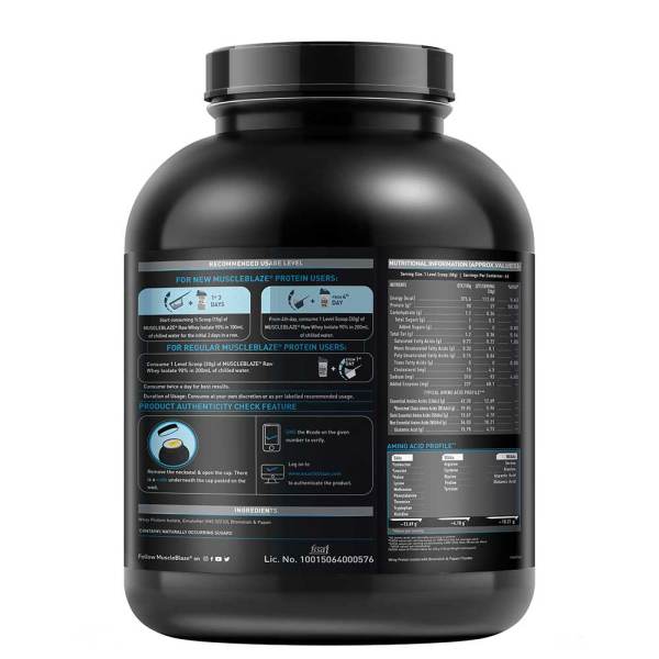 MUSCLEBLAZE RAW WHEY ISOLATE, 2 KG