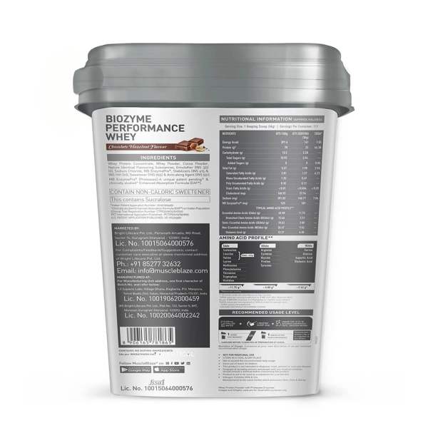 MUSCLEBLAZE BIOZYME PERFORMANCE WHEY, 4 KG