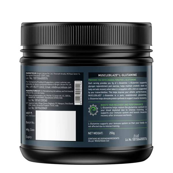 prd_2983073-MuscleBlaze-LGlutamine-0.55-lb-Unflavoured_o MUSCLEBLAZE L-GLUTAMINE 250G