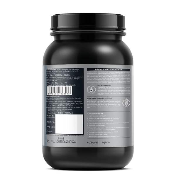 MUSCLEBLAZE BULK GAINER MASS GAINER WITH CREATINE, 1KG
