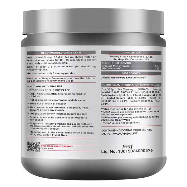 MUSCLEBLAZE CREATINE MONOHYDRATE CRE-AMP