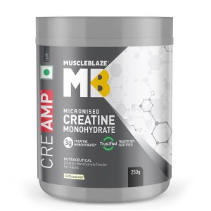 MuscleBlaze Creatine Monohydrate CreAMP, 250 g (0.55 lb)
