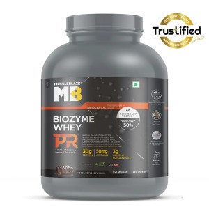 MuscleBlaze Biozyme Whey PR, 2 kg (4.4 lb), Chocolate Fudge