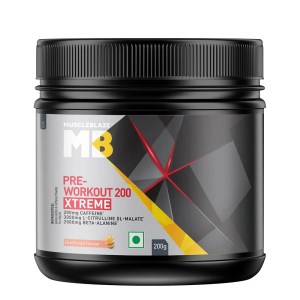MuscleBlaze PRE Workout 200 Xtreme, 200 g (0.44 lb), Berry bolt