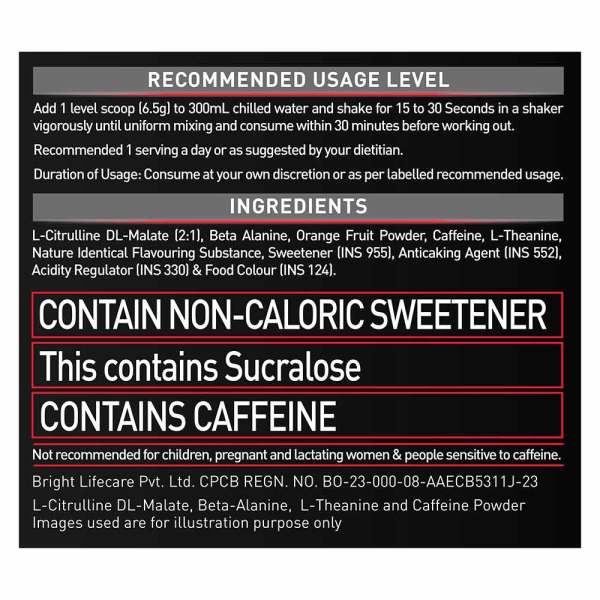MuscleBlaze PRE Workout 200 Xtreme, 200 g (0.44 lb), Berry bolt