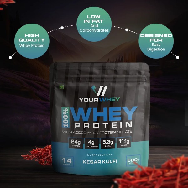 your whey protine 500 4 YourWhey 100% Whey Protein 500gm