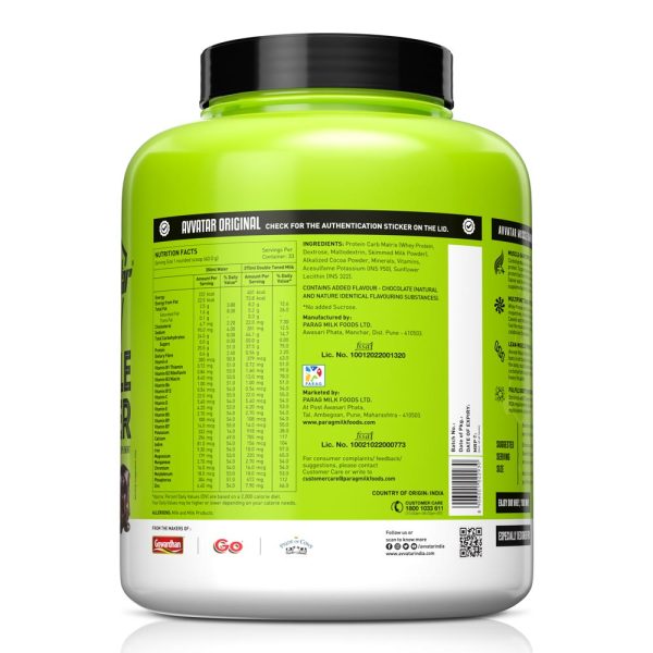 av g3 Avvatar Muscle Gainer | 2 Kg | Belgian Chocolate Flavour